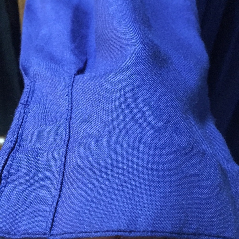 Vintage 80s Royal Blue Prairie Dress Modest Long Sleeve Size 12 Woman’s Large XL - Picture 8 of 17